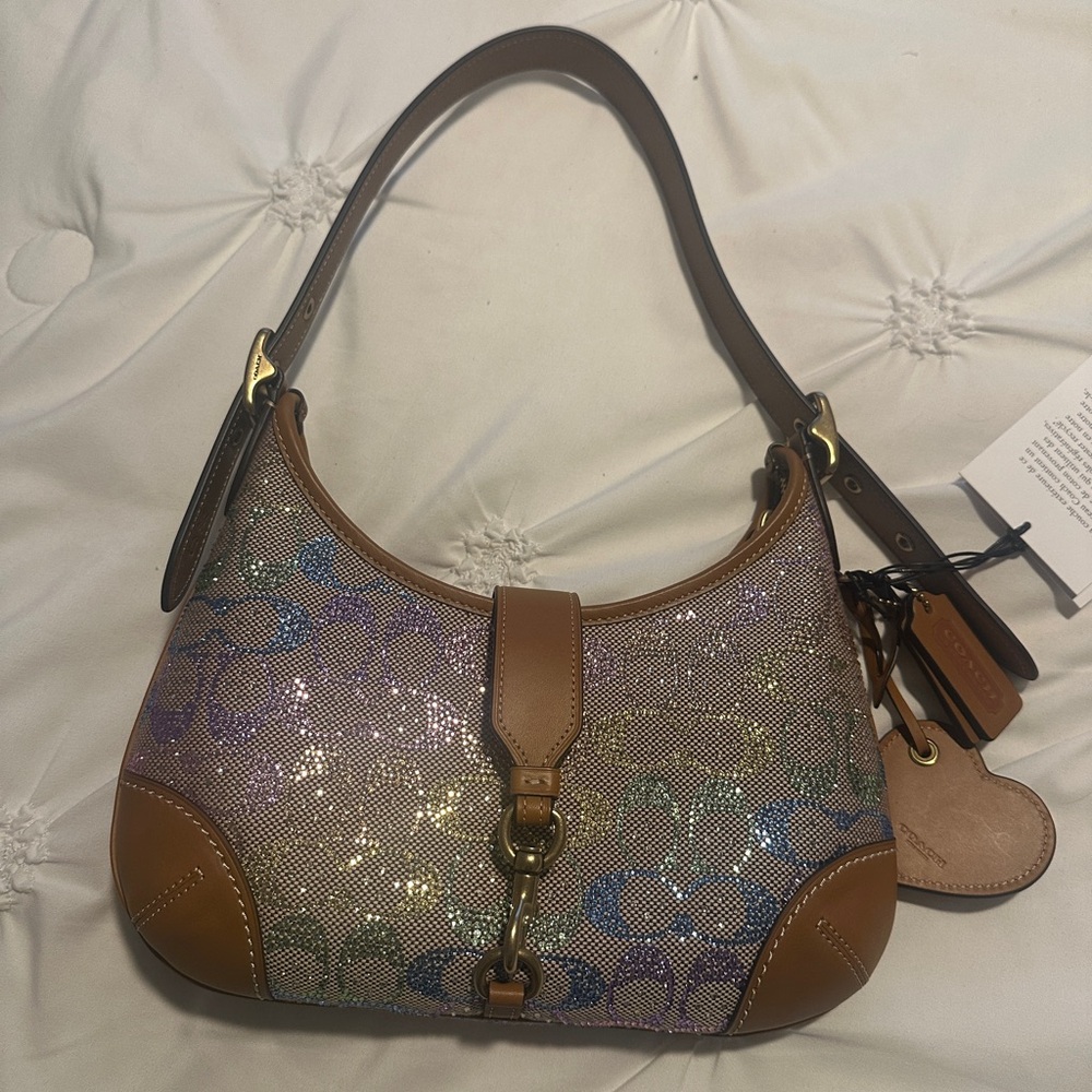 Coach original Hamptons hobo in Crystal signature Jacquard - Picture 2 of 7